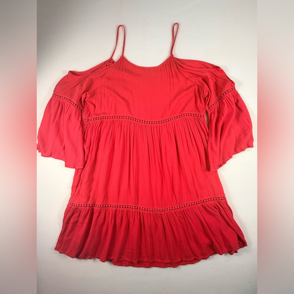 Umgee Coral Cold-Shoulder Tunic Dress Womens XL - Picture 9 of 11